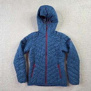 Icebreaker Merino GT Puffer Jacket Hooded Full Zip Blue Womens Size Medium